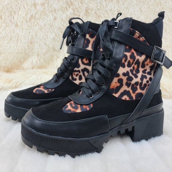 Cape Robbin Leopard Print 1 1/2" Platform Ankle Boot - Picture 6 of 9